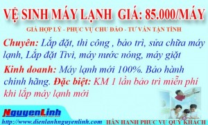 Vệ sinh máy lạnh quận 4 giá 85000/máy