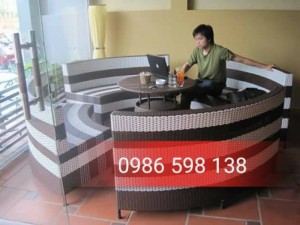 Sofa mây cafe mới đẹp