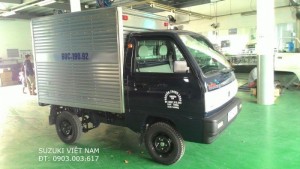 Cần Bán Suzuki Carry Truck 650kg Màu Xanh Thùng Kín Inox, Xe Mới