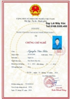 Chứng chỉ Lái Máy Xúc - chứng chỉ vận hành máy xúc