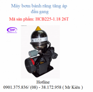 Máy bơm tăng áp đầu gang HCB225-1.18 26T