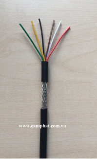 Cáp Tín Hiệu Báo Cháy Chống Nhiễu 6C x 0.15mm2, giá 4300đ/m