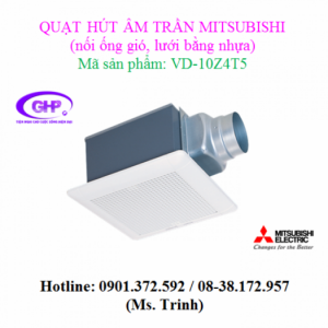 Quạt hút âm trần nối ống gió Mitsubishi VD-10Z4T5