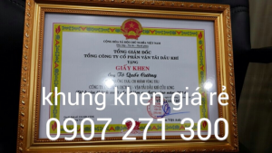 Làm khung giấy khen chất lượng