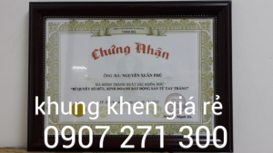 Làm khung giấy khen giá rẻ số lượng lớn