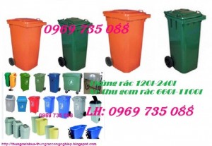 Bán thùng rác, xe gom rác giá rẻ 120l-240l-660l