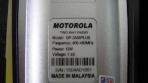 Bộ đàm motorola gp-3588 plus12w MADE IN MALAISIA