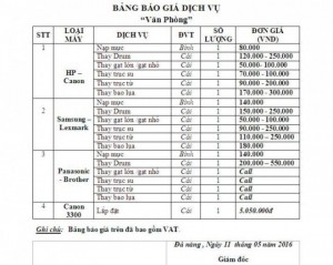 Dịch vụ sữa chữa, thay mực máy in văn phòng tận nơi
