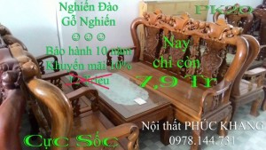 Thanh Lý Nhanh 5 Bộ Salon Gỗ Gụ, Hương Cao Cấp