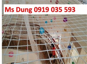 Lưới dù trắng an toàn trang trí chống vật rơi