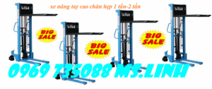 Chuyên bán xe nâng tay 1000kg-5000kg nâng cao 1.6m giá siêu rẻ tphcm.