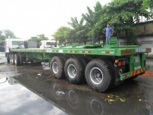 Sơ mi rơ mooc sàn DOOSUNG ( chở container) 40 feet, 3 trục Giao Xe Toàn Quốc Trả Góp