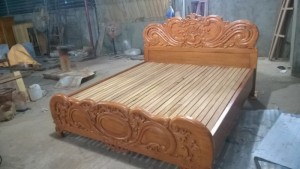 Giường ngủ gõ đỏ 1,8x2m GN07