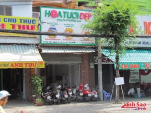 Công ty Ánh Sao Trẻ thiết kế hộp đèn quảng cáo Mica cho shop Hoa Tươi Đẹp | kích thước do khách hàng cung cấp.