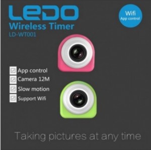 LEDO camera chụp ảnh tự sướng không dây mini. Màu hồng và xanh lá.