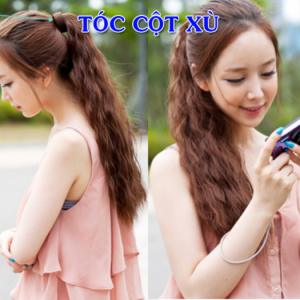 tóc giả cột xoăn