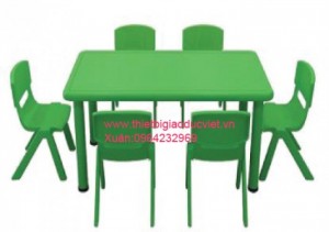 Bàn nhựa đúc, dài 120cm rộng 60cm cao 50cm