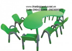Bàn nhựa đúc, dài 120cm rộng 60cm cao 50cm