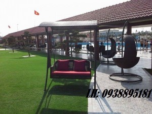 Xích đu tổ chim mây nhựa giá rẻ, xich đu mây tre đan để ban công