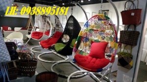 Xích đu tổ chim mây nhựa giá rẻ, xich đu mây tre đan để ban công