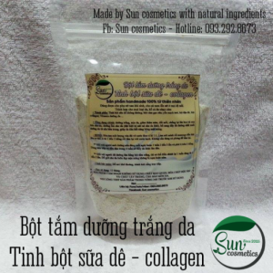 Bột tắm dưỡng trắng da tinh bột sữa dê collagen