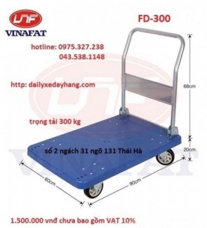 Kiểu xe: xe đẩy sàn nhựa gấp gọn
Kích thước : 600 x 900 x 860mm
Đường kính bánh xe: 125mm
Tải trọng: 300kg
Trọng lượng 17kg