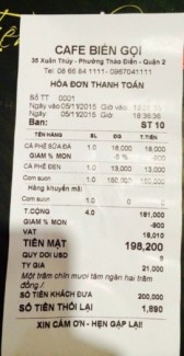 Bán máy in hóa đơn máy in bill quản lý thu chi