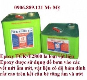 Keo epoxy TCK-1402 trám trét khe nứt trên bề mặt bê tông ướt hoặc bê tông rổ