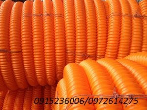 Ống nhựa gân xoắn HDPE luồn dây điện, dây cáp phi 160/125