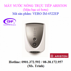 Máy nước nóng trực tiếp có bơm Ariston VERO IM-4522EP màu bạc