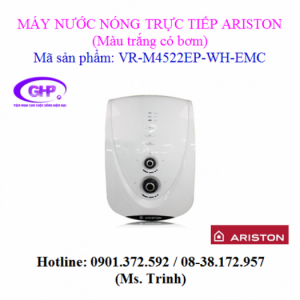 Máy nước nóng trực tiếp có bơm Ariston VR-M4522EP-WH-EMC màu trắng