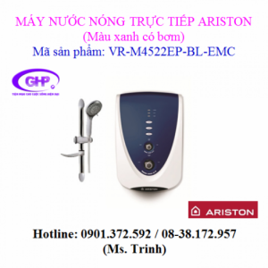 Máy nước nóng trực tiếp có bơm trợ lực Ariston VR-M4522EP-BL-EMC màu xanh