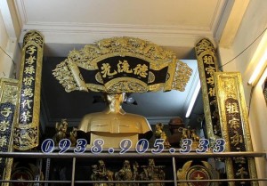 Hoành phi câu đối đức lưu quang hoa văn chữ thọ