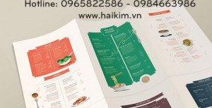 Thiết kế menu, menu nhà hàng, menu quán cafe, in menu giá rẻ, in menu lấy ngay