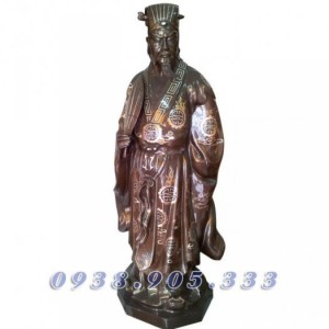 Tượng đồng Khổng Minh Gia Cát Lượng, tượng đồng phong thủy 25cm