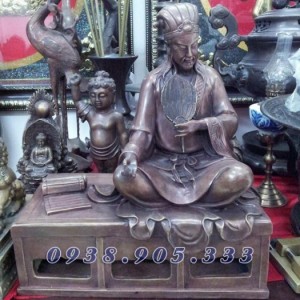 Tượng đồng Khổng Minh Gia Cát Lượng, tượng đồng phong thủy 25cm