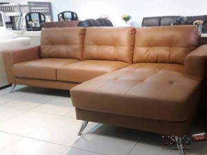 Sofa da PU cao cấp màu nâu nhạt:
