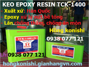 Keo epoxy TCK 1400, Kim bơm keo epoxy 1400 xử lý nứt bê tông tại TPHCM, Hà Nội