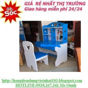 Bàn học sinh gỗ MDF 1m2 ngang 70- BHS203