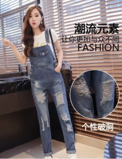 Quần Yếm Jeans Rách Mã: Qd1140