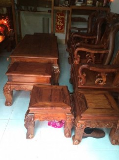 Bán bộ ghế gỗ Cẩm - tay cầm 12cm. Chưa xuất Xưởng.