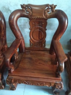 Bán bộ ghế gỗ Cẩm - tay cầm 12cm. Chưa xuất Xưởng.