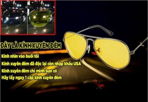 Kính nhìn xuyên đêm Night View Glass 2016
■ Loại bỏ 100% tia UVA & UVB – Chặn ánh sáng chói lóa của ánh đèn pha xe ngược chiều giúp bạn có tầm nhìn tốt hơn khi lưu thông trên đường dù bạn đang sử dụng bất cứ phương tiện lưu thông nào như xe đạp, xe máy, ô tô….
■ Phong cách thời trang mang kiểu dáng Rayban huyền thoại thích hợp cho cả Nam và Nữ.
■ Công nghệ phân cực 9 lớp phiên bản tăng cường của kính phân cực nhìn xuyên đêm Aoron 3043Y giúp ngăn tôi đa tia cực tím UV, chống chói, bảo vệ mắt toàn diện.