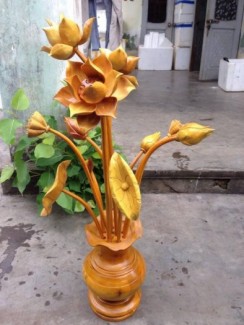 Bình hoa sen gỗ-hàng đẹp-Giá siêu rẻ-bao ship toàn quốc