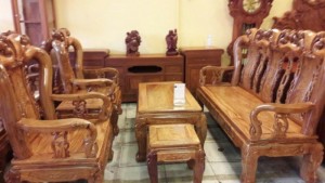 Bộ bàn ghế minh quốc đào gỗ hương