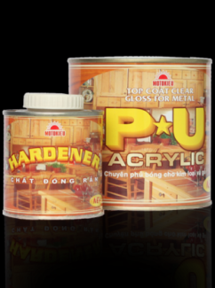 DẦU BÓNG PU ACRYLIC được pha chế từ kim loại Polyol Acrylic đặc biệt khi kết hợp với chất đóng rắn Polyisocyanate tạo thành loại sơn phủ ngoài, bóng sáng, rất bền bỉ, chống trầy sướt, bảo vệ bề mặt các thiết bị, vật dụng trang trí nội thất cao cấp.