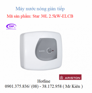 Máy nước nóng gián tiếp Ariston Star 30L 2.5kw ELCB