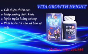 Giúp phát triển chiều cao, trí não cùng  vita growth height