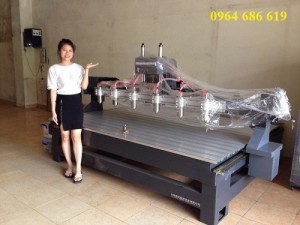 Máy cnc 6 đầu, máy cnc đục tranh 3d, máy điêu khắc gỗ