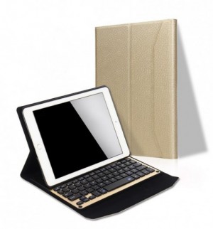 Bàn phím bluetooth bao da dành cho iPad Pro 9.7-Gold